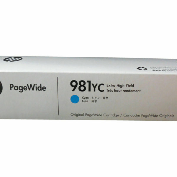 HP 981YC Cyan Hi Capacity genuine Ink Cartridge